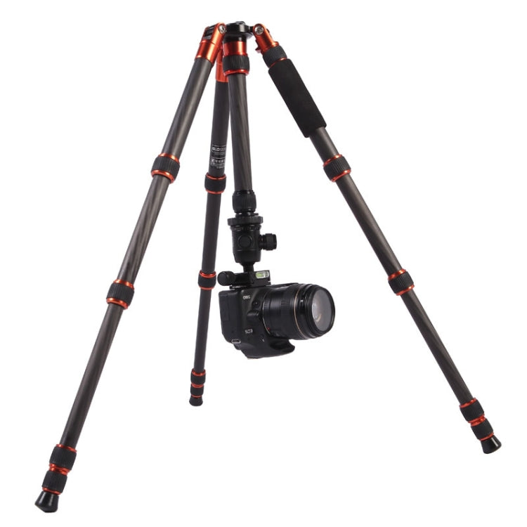 Triopo GT-2505x8.C Adjustable Portable Carbon Fiber Tripod with B-1 Aluminum Ball Head for Canon Nikon Sony DSLR Camera(Black)