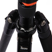 Triopo GT-2804X8.C Adjustable Portable Carbon Fiber Tripod with B-2 Aluminum Ball Head for Canon Nikon Sony DSLR Camera(Black)