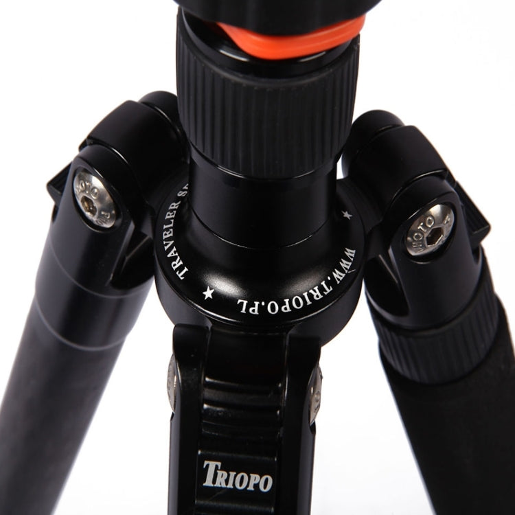 Triopo GT-2804X8.C Adjustable Portable Carbon Fiber Tripod (Gold) with B-2 Aluminum Ball Head (Black) for Canon Nikon Sony DSLR Camera
