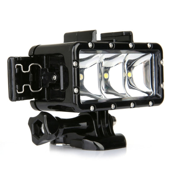 SupTig 30M Water-resistant 300LM Video Light for GoPro, Insta360, DJI and Other Action Cameras(Black)