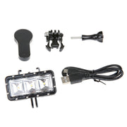 SupTig 30M Water-resistant 300LM Video Light for GoPro, Insta360, DJI and Other Action Cameras(Black)