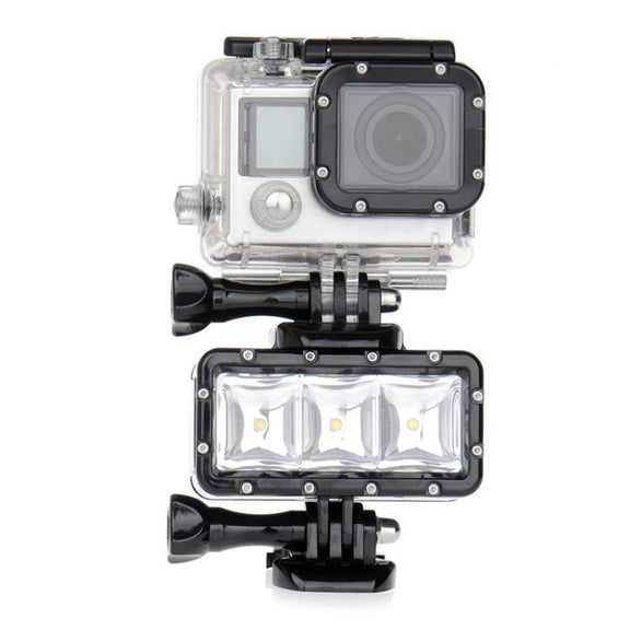 SupTig 30M Water-resistant 300LM Video Light for GoPro, Insta360, DJI and Other Action Cameras(Black)
