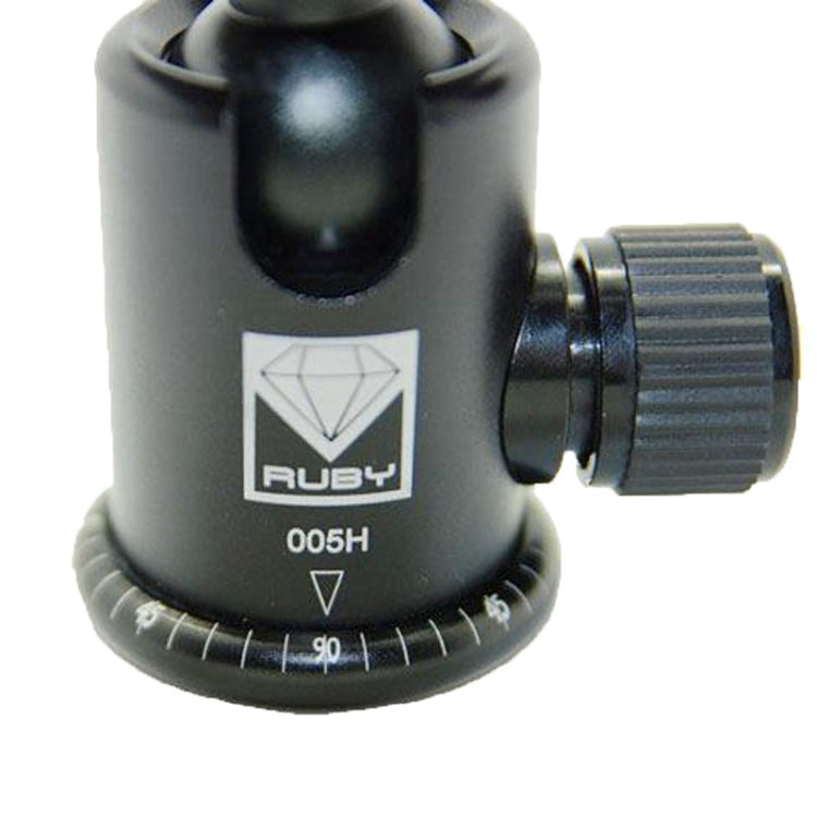 RUBY 005H Aluminium Magnesium Alloy Tripod Ball Head with Quick Release Plate Adapter(Black) - free shipping - PMC Jewellery - Order now!