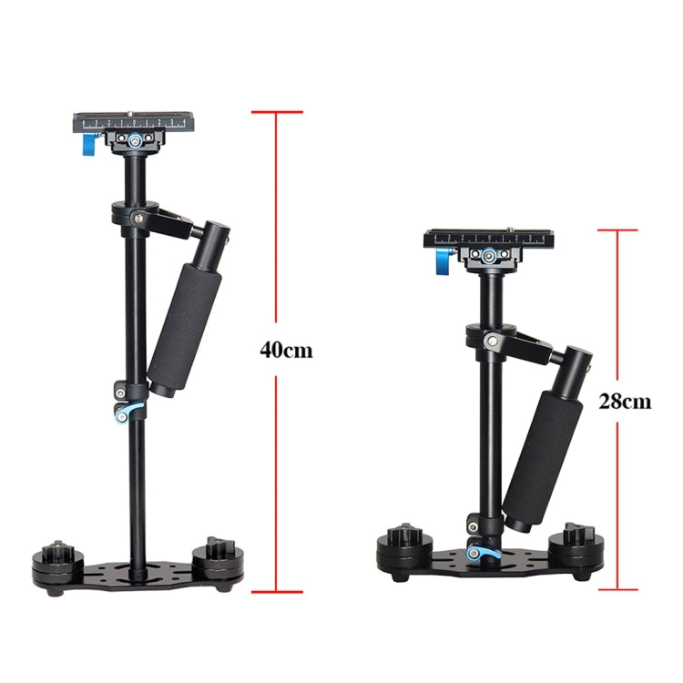 YELANGU S40L 40cm Aluminum Alloy Handheld Stabilizer for DSLR Camera DV(Black) - free shipping - PMC Jewellery - Order now!