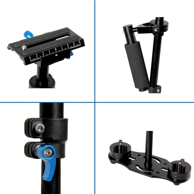 YELANGU S40L 40cm Aluminum Alloy Handheld Stabilizer for DSLR Camera DV(Black) - free shipping - PMC Jewellery - Order now!