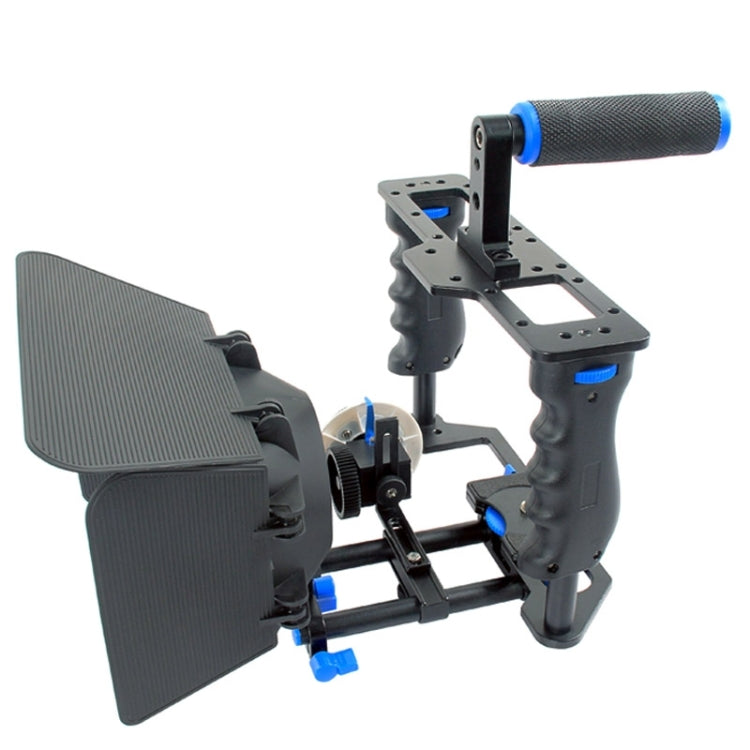 YELANGU YLG1103A-B Large Handle Video Camera Cage Stabilizer + Matte Box Kit for DSLR Camera / Video Camera - free shipping - PMC Jewellery - Order now!