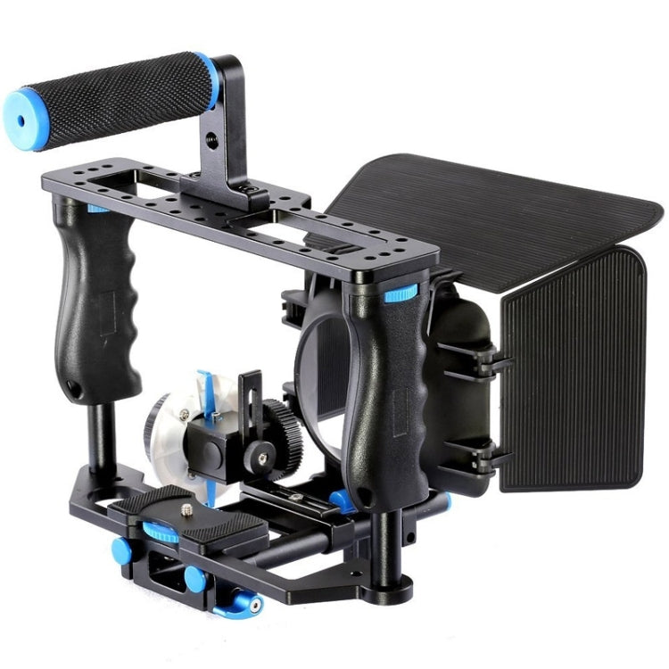 YELANGU YLG1103A-B Large Handle Video Camera Cage Stabilizer + Matte Box Kit for DSLR Camera / Video Camera - free shipping - PMC Jewellery - Order now!