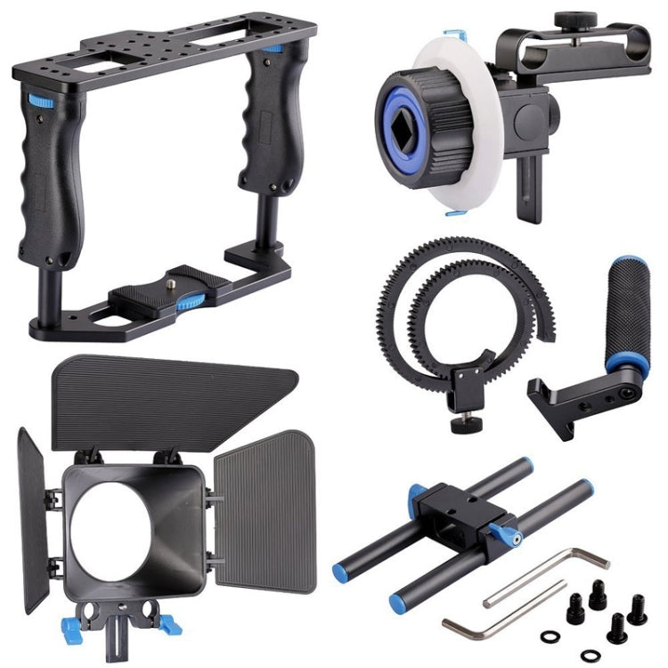 YELANGU YLG1103A-B Large Handle Video Camera Cage Stabilizer + Matte Box Kit for DSLR Camera / Video Camera - free shipping - PMC Jewellery - Order now!
