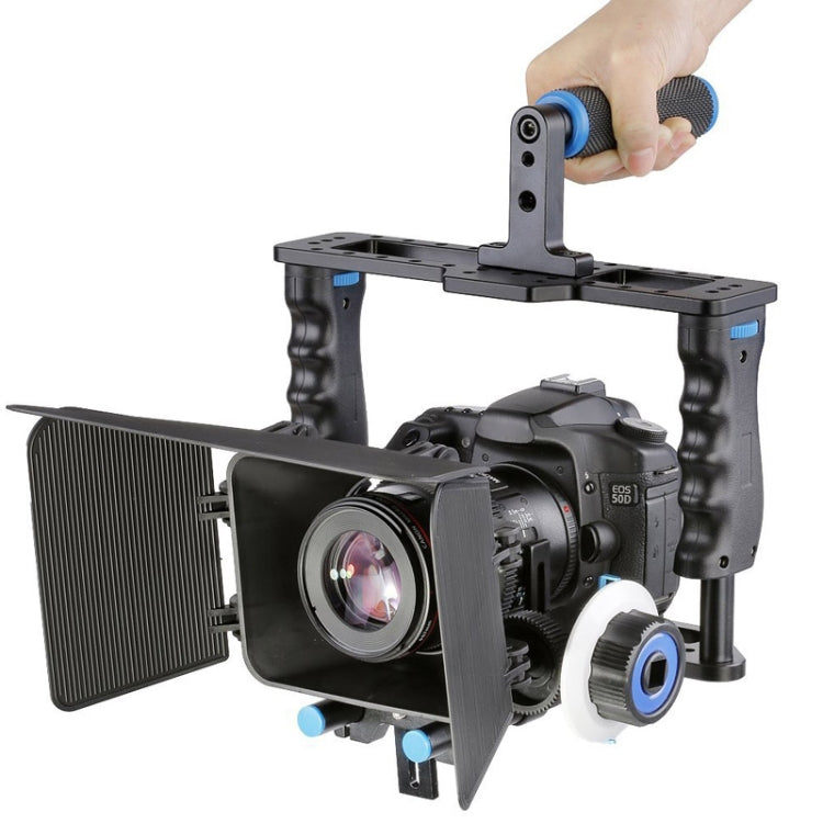 YELANGU YLG1103A-B Large Handle Video Camera Cage Stabilizer + Matte Box Kit for DSLR Camera / Video Camera - free shipping - PMC Jewellery - Order now!