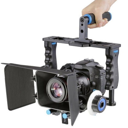 YELANGU YLG1103A-B Large Handle Video Camera Cage Stabilizer + Matte Box Kit for DSLR Camera / Video Camera - free shipping - PMC Jewellery - Order now!