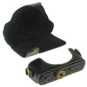 Retro Style PU Leather Camera Case Bag with Strap for Sony RX100 M3 / M4 / M5(Black)