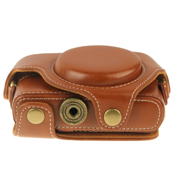 Retro Style PU Leather Camera Case Bag with Strap for Sony RX100 M3 / M4 / M5(Brown)