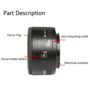 YONGNUO 50mm F1.8 Standard Prime Lens for Canon Camera