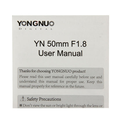 YONGNUO 50mm F1.8 Standard Prime Lens for Canon Camera - free shipping - PMC Jewellery - Order now!