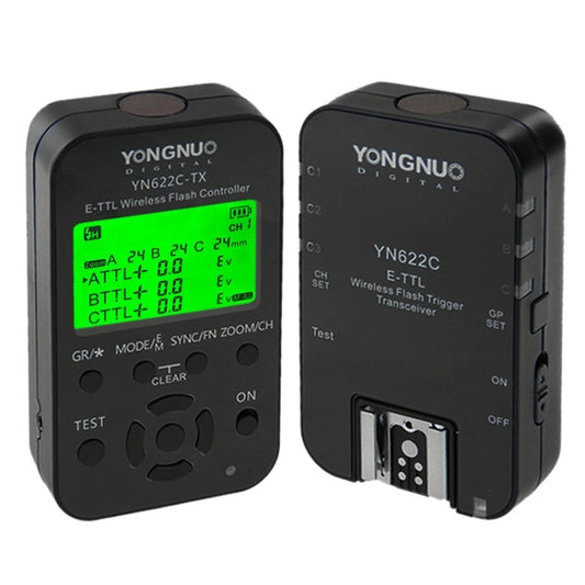 YONGNUO YN622C-KIT E-TTL Wireless Flash Trigger Controller + Transceiver Kit for Canon Camera - free shipping - PMC Jewellery - Order now!