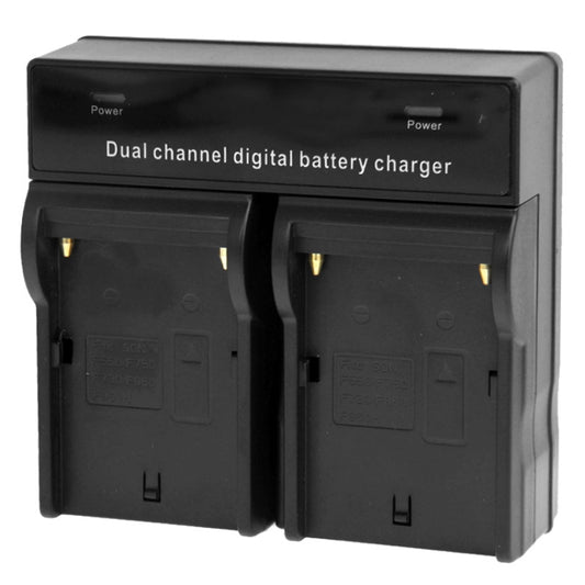 Dual Channel Digital Battery Charger for Sony F550 / F730 / F750 / F960 / F960H, EU Plug(Black) - free shipping - PMC Jewellery - Order now!