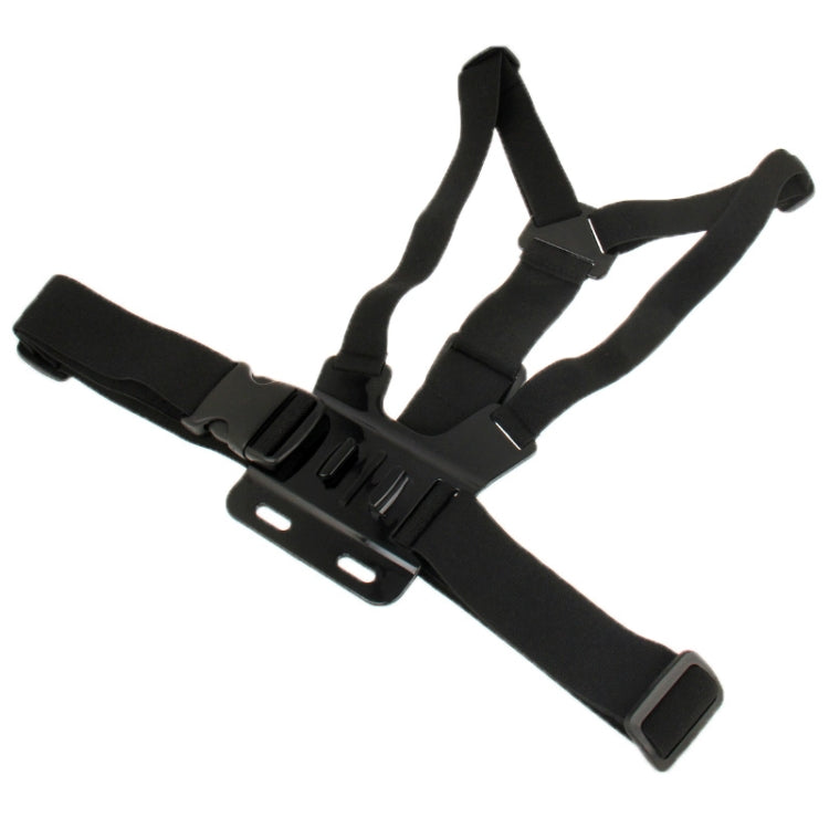 Extreme Sport Front Chest Elastic Belt Shoulder Strap Mount Holder for GoPro, Insta360, DJI and Other Action Cameras(Black)