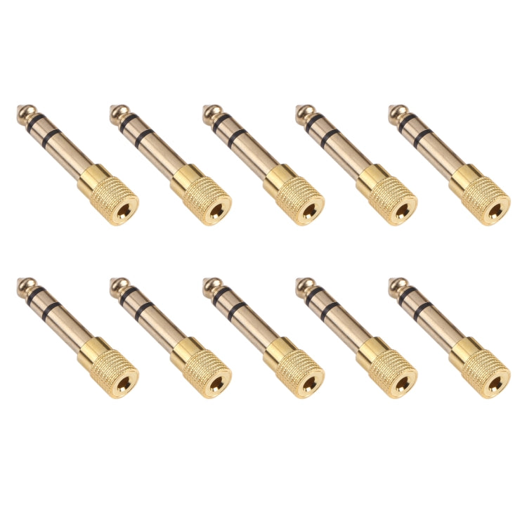 6.35mm Male to 3.5mm Female Audio Jack Adapters (10 Pcs in One Package, the Price is for 10 Pcs) - Connectors & Terminals by PMC TechLife | Online Shopping South Africa | PMC TechLife