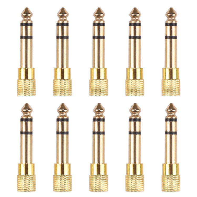 6.35mm Male to 3.5mm Female Audio Jack Adapters (10 Pcs in One Package, the Price is for 10 Pcs)