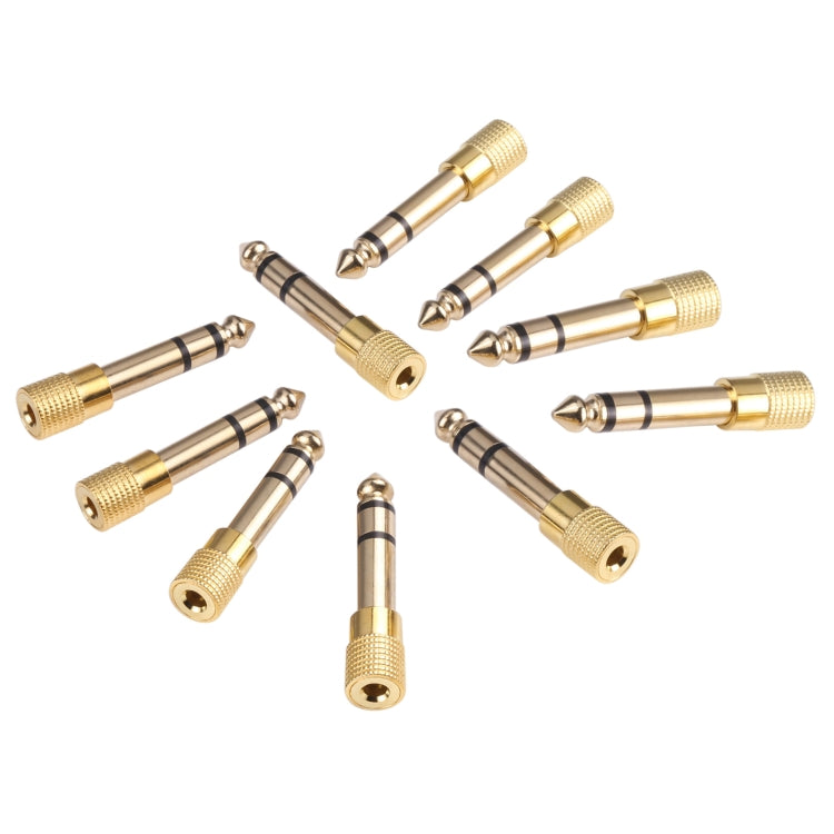 6.35mm Male to 3.5mm Female Audio Jack Adapters (10 Pcs in One Package, the Price is for 10 Pcs) - Connectors & Terminals by PMC TechLife | Online Shopping South Africa | PMC TechLife