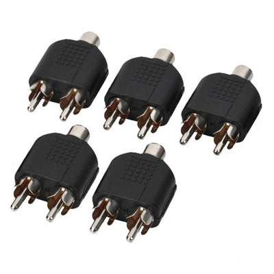 RCA Female to Dual Male Splitters (100 Pcs in One Package, the Price is for 100 Pcs) - RCA Adapter by PMC Jewellery | Online Shopping South Africa | PMC Jewellery | Buy Now Pay Later Mobicred