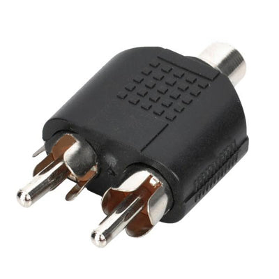 RCA Female to Dual Male Splitters (100 Pcs in One Package, the Price is for 100 Pcs) - RCA Adapter by PMC Jewellery | Online Shopping South Africa | PMC Jewellery | Buy Now Pay Later Mobicred