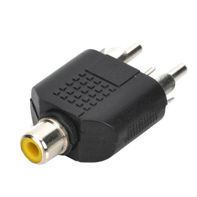 RCA Female to Dual Male Splitters (100 Pcs in One Package, the Price is for 100 Pcs) - RCA Adapter by PMC Jewellery | Online Shopping South Africa | PMC Jewellery | Buy Now Pay Later Mobicred