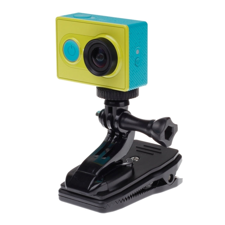 360 Degree Rotation J Shape Backpack Hat Clip Fast Clamp Mount for Xiaomi Yi Sport Camera(XM17) - Backpack Clip by PMC TechLife | Online Shopping South Africa | PMC TechLife | Buy Now Pay Later Mobicred