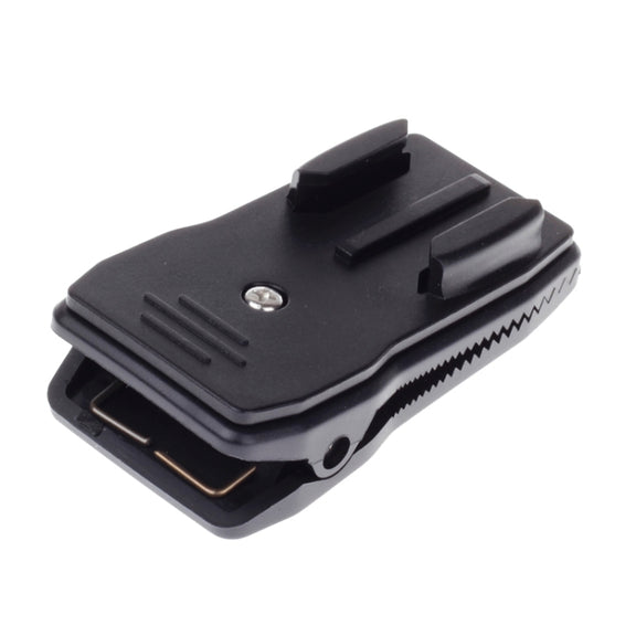 360 Degree Rotation J Shape Backpack Hat Clip Fast Clamp Mount for Xiaomi Yi Sport Camera(XM17)