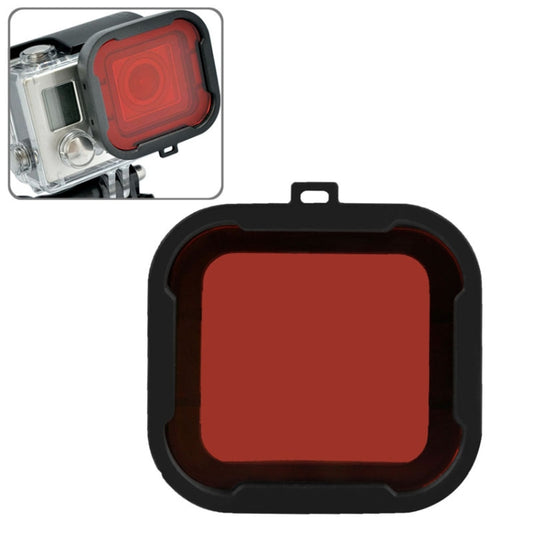 Polar Pro Aqua Cube Snap-on Dive Housing Filter for GoPro HERO4 /3+(Red) - free shipping - PMC Jewellery - Order now!