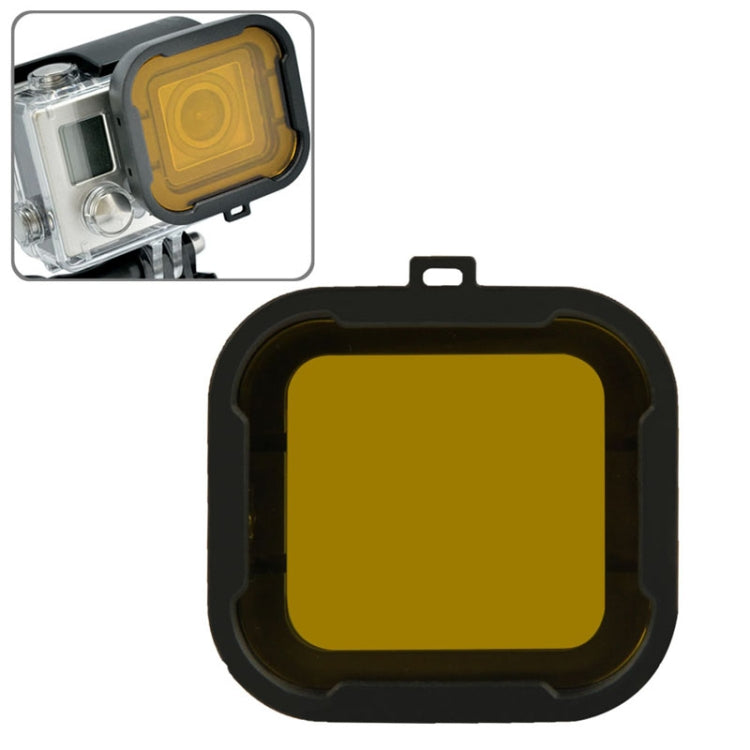 Polar Pro Aqua Cube Snap-on Dive Housing Filter for GoPro HERO4 /3+(Yellow) - Lens Filter by PMC TechLife | Online Shopping South Africa | PMC TechLife | Buy Now Pay Later Mobicred