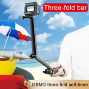 3-Way Monopod + Tripod + Grip Super Portable Magic Mount Selfie Stick for GoPro Hero12 Black / Hero11 /10 /9 /8 /7 /6 /5, Insta360 Ace / Ace Pro, DJI Osmo Action 4 and Other Action Cameras, Length of Extension: 20-62cm