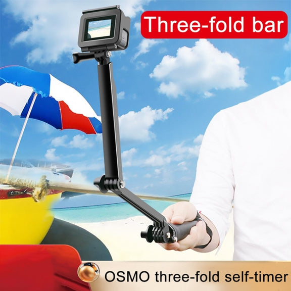3-Way Monopod + Tripod + Grip Super Portable Magic Mount Selfie Stick for GoPro Hero12 Black / Hero11 /10 /9 /8 /7 /6 /5, Insta360 Ace / Ace Pro, DJI Osmo Action 4 and Other Action Cameras, Length of Extension: 20-62cm