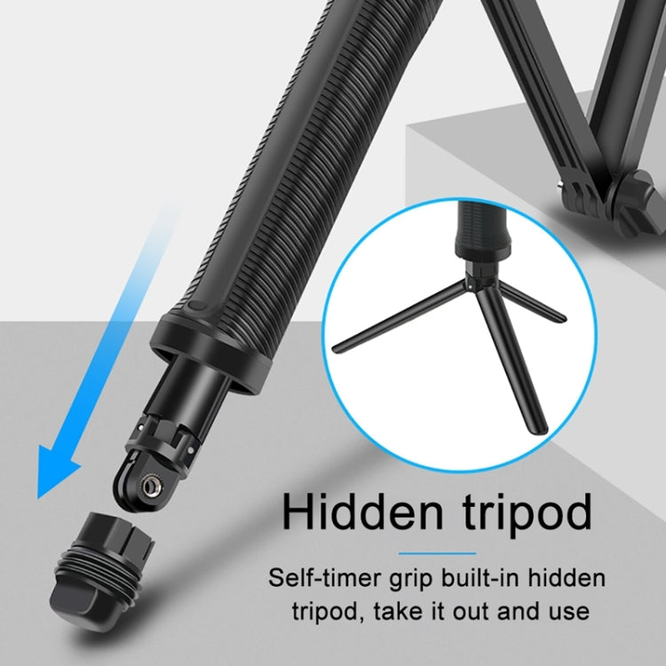 3-Way Monopod + Tripod + Grip Super Portable Magic Mount Selfie Stick for GoPro Hero12 Black / Hero11 /10 /9 /8 /7 /6 /5, Insta360 Ace / Ace Pro, DJI Osmo Action 4 and Other Action Cameras, Length of Extension: 20-62cm