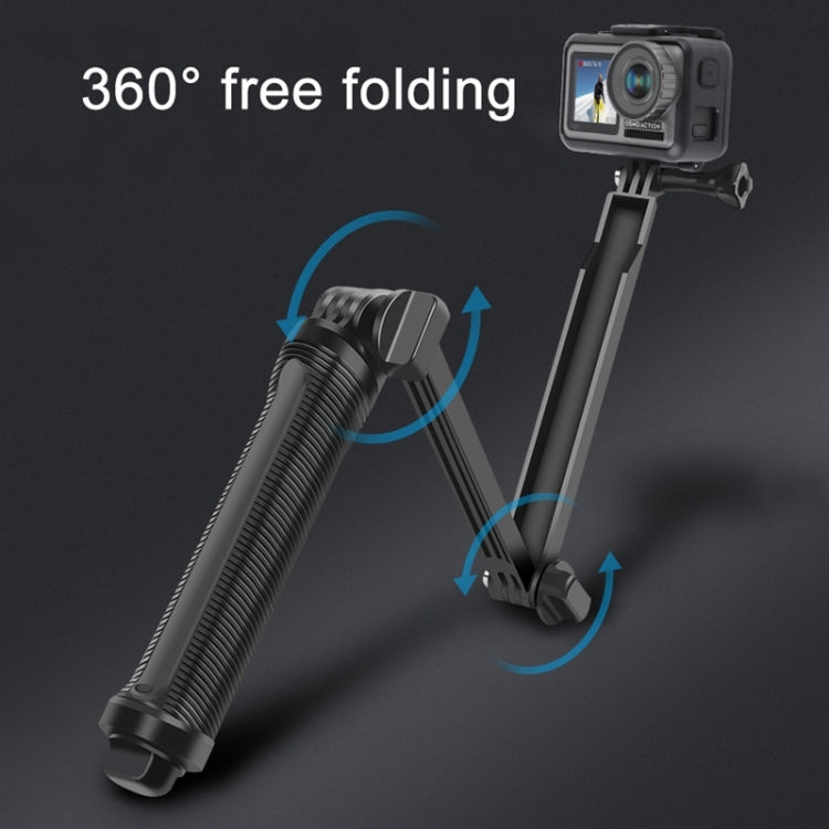 3-Way Monopod + Tripod + Grip Super Portable Magic Mount Selfie Stick for GoPro Hero12 Black / Hero11 /10 /9 /8 /7 /6 /5, Insta360 Ace / Ace Pro, DJI Osmo Action 4 and Other Action Cameras, Length of Extension: 20-62cm