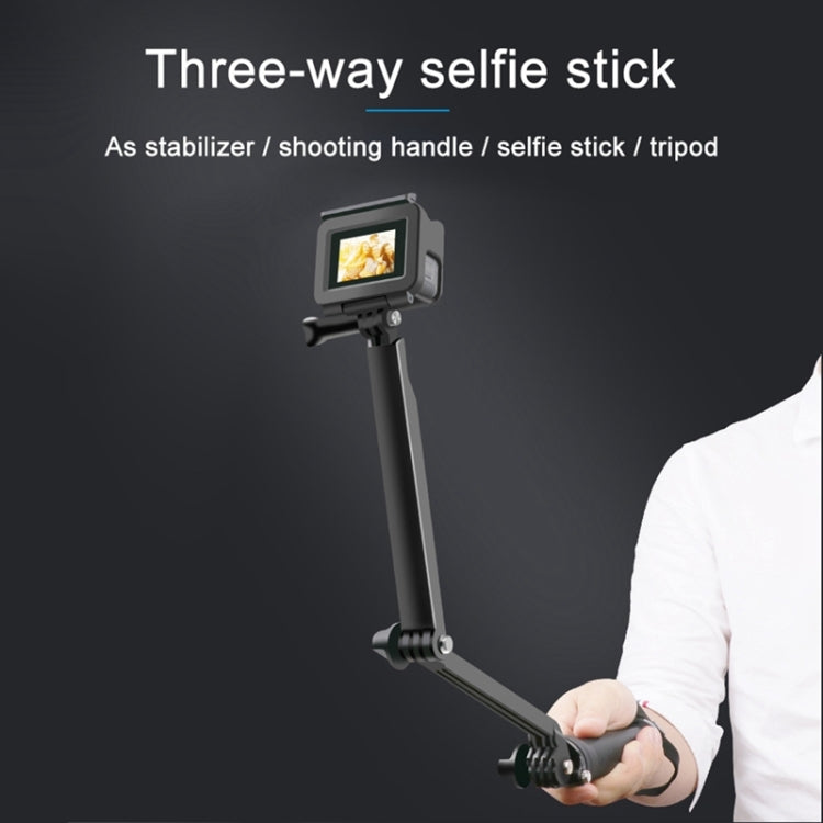 3-Way Monopod + Tripod + Grip Super Portable Magic Mount Selfie Stick for GoPro Hero12 Black / Hero11 /10 /9 /8 /7 /6 /5, Insta360 Ace / Ace Pro, DJI Osmo Action 4 and Other Action Cameras, Length of Extension: 20-62cm - Extendable Pole by PMC Jewellery | Online Shopping South Africa | PMC Jewellery | Buy Now Pay Later Mobicred