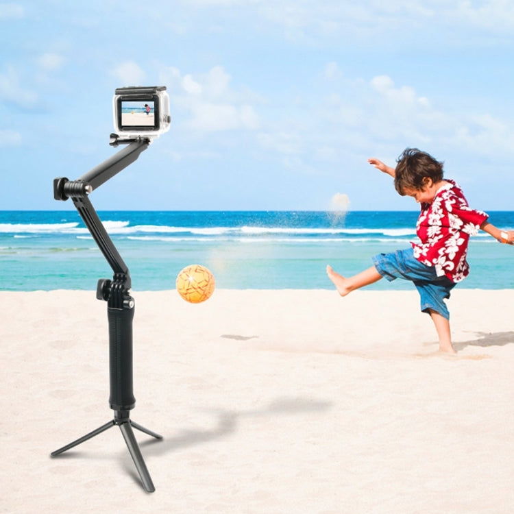 3-Way Monopod + Tripod + Grip Super Portable Magic Mount Selfie Stick for GoPro Hero12 Black / Hero11 /10 /9 /8 /7 /6 /5, Insta360 Ace / Ace Pro, DJI Osmo Action 4 and Other Action Cameras, Length of Extension: 20-62cm - Extendable Pole by PMC Jewellery | Online Shopping South Africa | PMC Jewellery | Buy Now Pay Later Mobicred