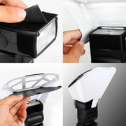FB-20 Universal Camera Top Flash Light Speedlite Bounce Focus Flash Diffuser(Black)