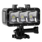 30M Water-resistant Video Light 3 Modes Flashlight with Base Mount & Screw for GoPro, Insta360, DJI and Other Action Cameras