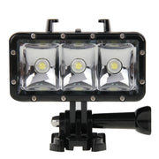 30M Water-resistant Video Light 3 Modes Flashlight with Base Mount & Screw for GoPro, Insta360, DJI and Other Action Cameras