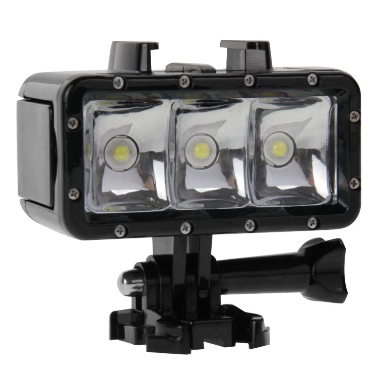 30M Water-resistant Video Light 3 Modes Flashlight with Base Mount & Screw for GoPro, Insta360, DJI and Other Action Cameras