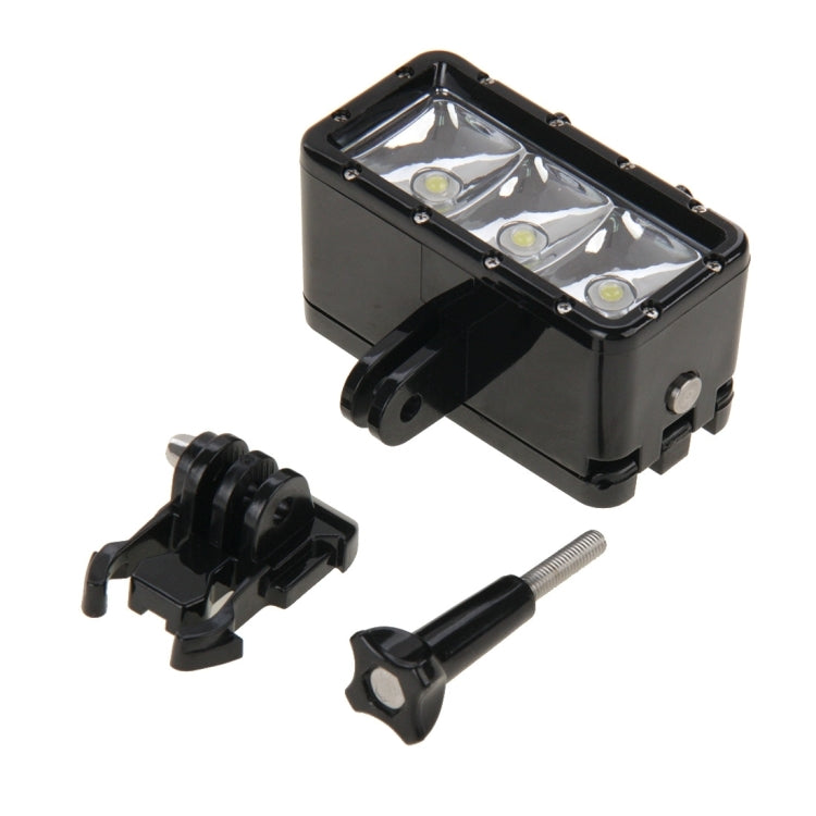 30M Water-resistant Video Light 3 Modes Flashlight with Base Mount & Screw for GoPro, Insta360, DJI and Other Action Cameras