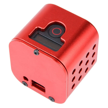 Housing Shell CNC Aluminum Alloy Protective Cage with Insurance Back Cover for GoPro HERO5 Session /HERO4 Session /HERO Session(Red) - free shipping - PMC Jewellery - Order now!