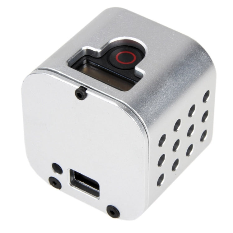 Housing Shell CNC Aluminum Alloy Protective Cage with Insurance Back Cover for GoPro HERO5 Session /HERO4 Session /HERO Session(Silver) - Metal Cases by PMC TechLife | Online Shopping South Africa | PMC TechLife | Buy Now Pay Later Mobicred