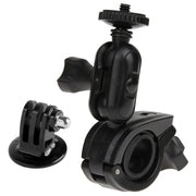 360 Degrees Rotation Bicycle Motorcycle Holder Handlebar Mount with Screw & Tripod Adapter for PULUZ Action Sports Cameras Jaws Flex Clamp Mount for GoPro, Insta360, DJI and Other Action Cameras
