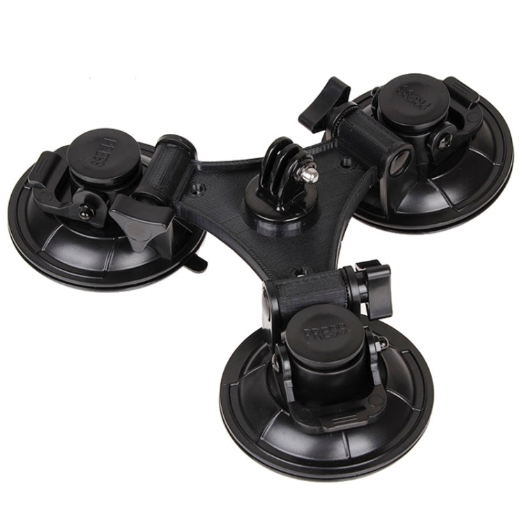XM70-B Triangle Direction Suction Cup Mount with Hexagonal Screwdriver for GoPro, Insta360, DJI and Other Action Cameras(Black) - Holder by PMC TechLife | Online Shopping South Africa | PMC TechLife | Buy Now Pay Later Mobicred