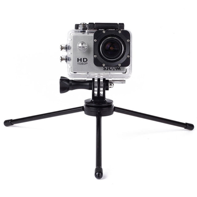 Portable Folding Metal Tripod for PULUZ Action Sports Cameras Jaws Flex Clamp Mount for GoPro, Insta360, DJI and Other Action Cameras
