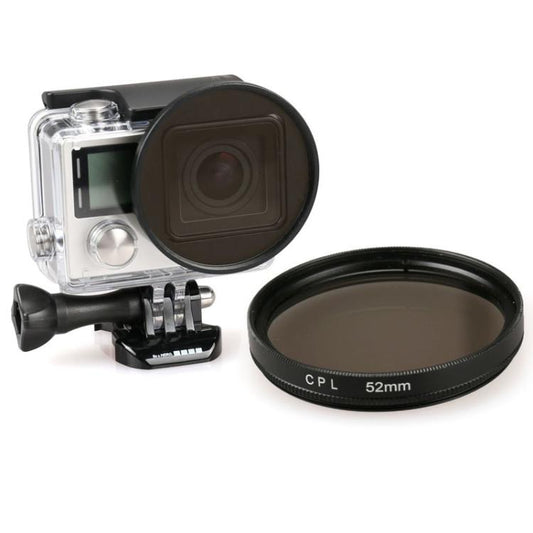 52mm Round Circle CPL Lens Filter for GoPro HERO 4 / 3+, Xiaoyi Sport Cameras and Other Sport Cameras Dive Housing - Lens Filter by PMC Jewellery | Online Shopping South Africa | PMC Jewellery | Buy Now Pay Later Mobicred