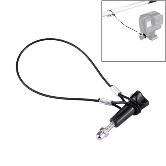 Stainless Steel Lanyard / Tether with Screw for GoPro HERO11 Black/HERO10 Black / HERO9 Black /HERO8 Black /7 /6/ 5 /5 Session /4 /3+ /3 /2 /1(Black)