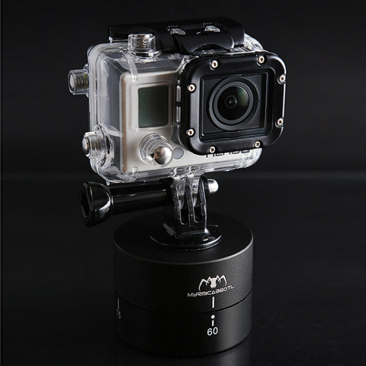 MYRMICA 360TL Time Lapse Pan and Tilt Head / 360 Degree Auto Rotation Camera Mount for  GoPro HERO9 Black /HERO8 Black /7 /6/ 5 /5 Session /4 /3+ /3 /2 /1(Black) - free shipping - PMC Jewellery - Order now!